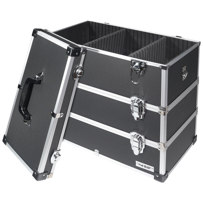 Alu Werkzeugkoffer mit 3 Etagen und verstellbare Facheinteilung von HMF