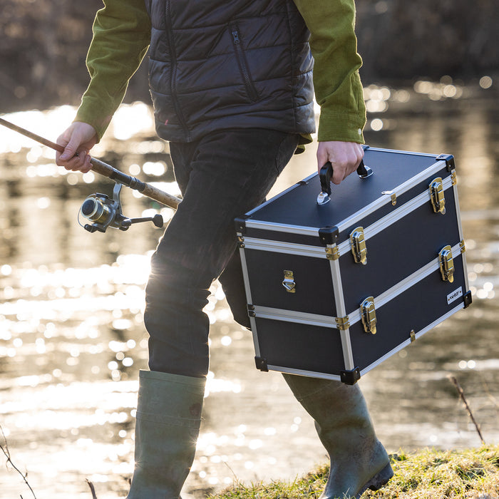 Alu Werkzeugkoffer mit 3 Etagen und verstellbare Facheinteilung von HMF