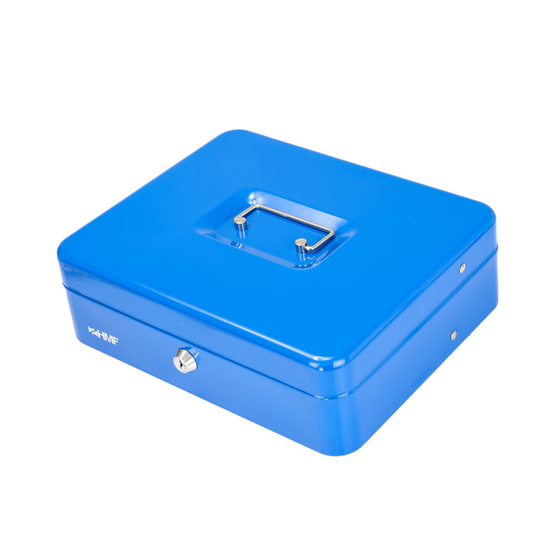 Geldkassette Scheinfächer mit Klammer HMF 15230-05 30 x 24 x 9 cm blau