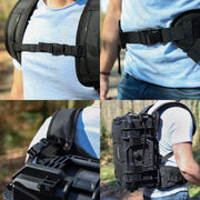 HMF Outdoorkoffer mit Trageriemen 15401-02 schwarz
