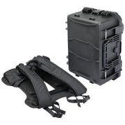 HMF Outdoorkoffer mit Trageriemen 15401-02 schwarz