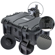 HMF Outdoorkoffer mit Trageriemen 15401-02 schwarz