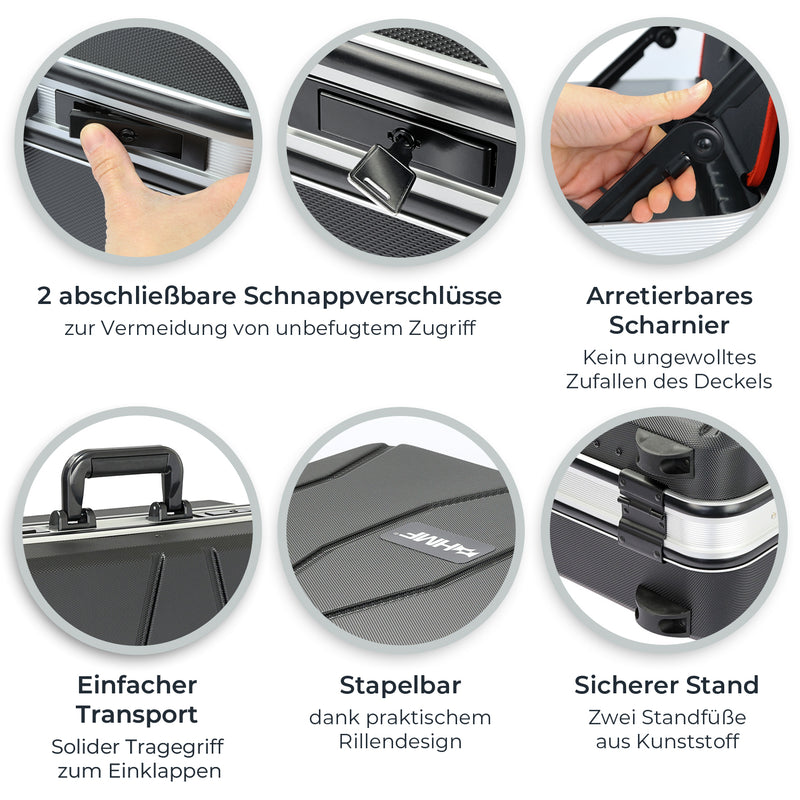 Werkzeugkoffer aus ABS Kunststoff von HMF