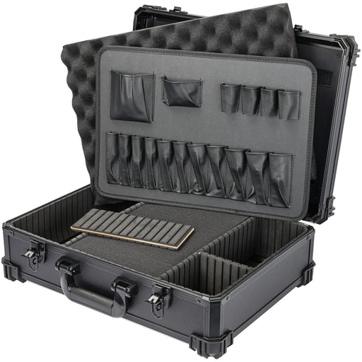 HMF Werkzeugkoffer mit Rasterschaumstoff 15701-02 schwarz