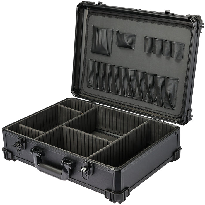 HMF Werkzeugkoffer mit Rasterschaumstoff 15701-02 schwarz