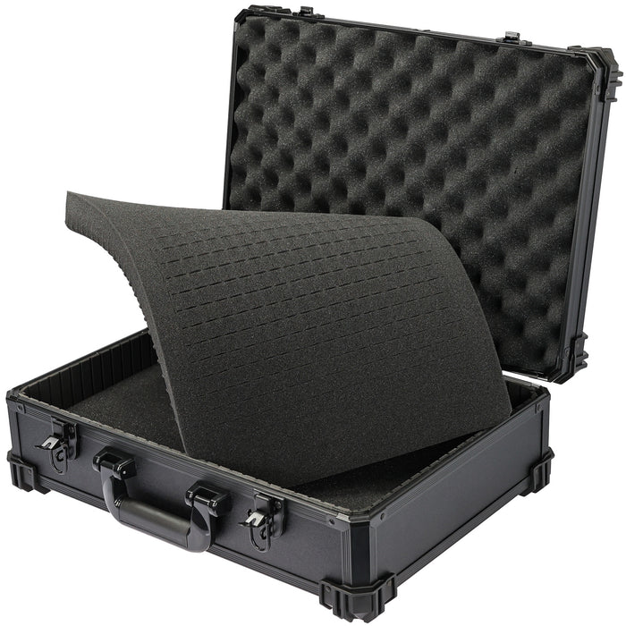 HMF Werkzeugkoffer mit Rasterschaumstoff 15701-02 schwarz