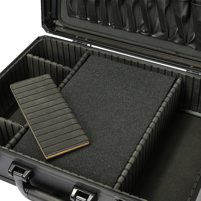 HMF Werkzeugkoffer mit Rasterschaumstoff 15701-02 schwarz