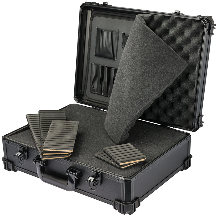 HMF Werkzeugkoffer mit Rasterschaumstoff 15701-02 schwarz