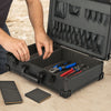 Werkzeugkoffer mit individueller Facheinteilung 15702-02, schwarz