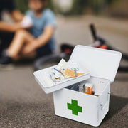 Medizinbox Hausapotheke Metall HMF 1771 Weiß 32.5 x 20 x 20.5 cm