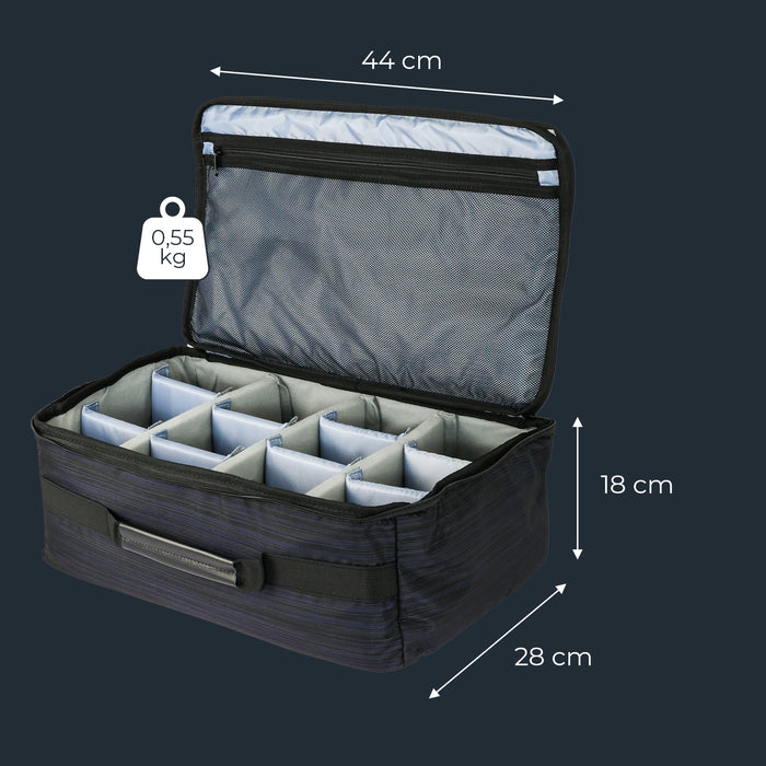 Tasche für Spiegelreflex Kamera mit individuellen Trennwänden von HMF