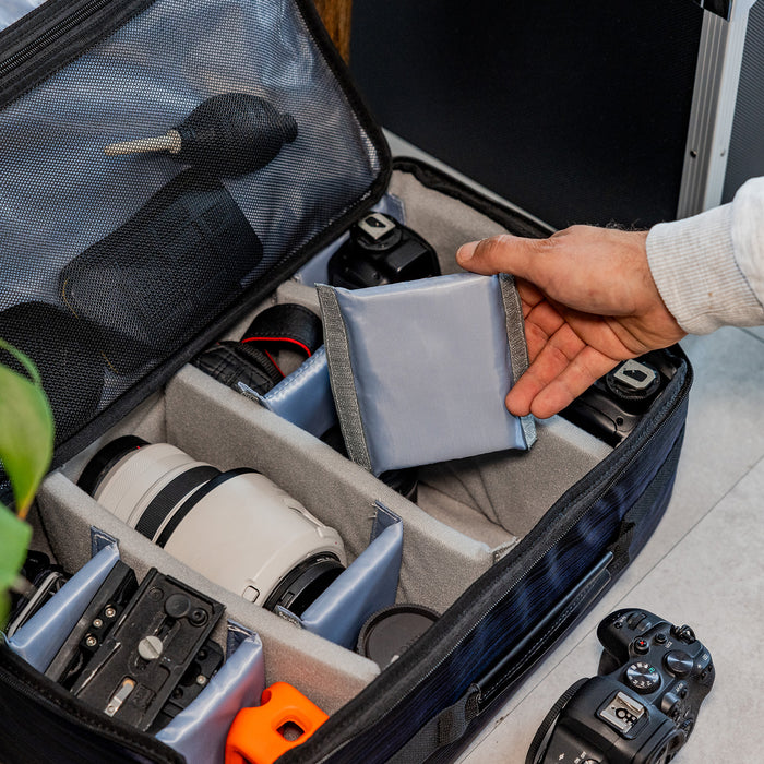 Tasche für Spiegelreflex Kamera mit individuellen Trennwänden von HMF