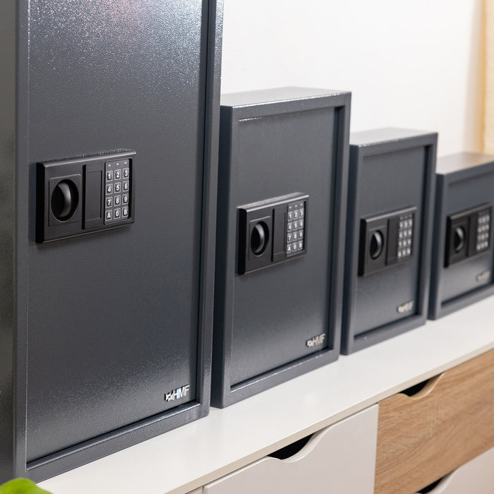 HMF Schlüsseltresor mit Elektronikschloss mit 30 Haken in Anthrazit