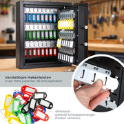 HMF Schlüsseltresor mit Elektronikschloss mit 48 Haken in Schwarz