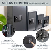 HMF Schlüsseltresor mit Elektronikschloss mit 48 Haken in Anthrazit