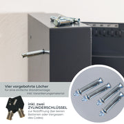 HMF Schlüsseltresor mit Elektronikschloss mit 71 Haken in Anthrazit