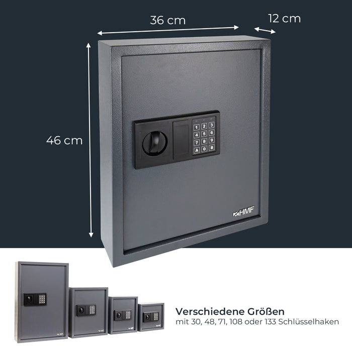 Schlüsseltresor mit 71 Haken von HMF in Anthrazit