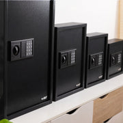 HMF Schlüsseltresor mit Elektronikschloss mit 108 Haken in Schwarz