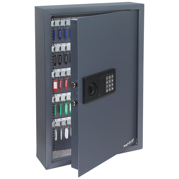 HMF Schlüsseltresor mit Elektronikschloss mit 108 Haken in Anthrazit