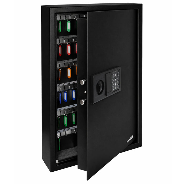 HMF Schlüsseltresor mit Elektronikschloss mit 108 Haken in Schwarz