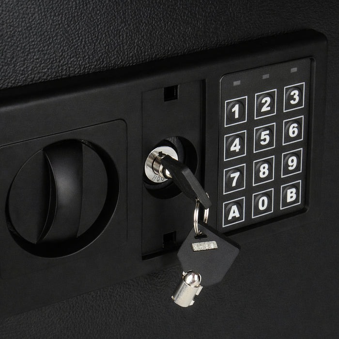 HMF Schlüsseltresor mit Elektronikschloss mit 133 Haken in Schwarz