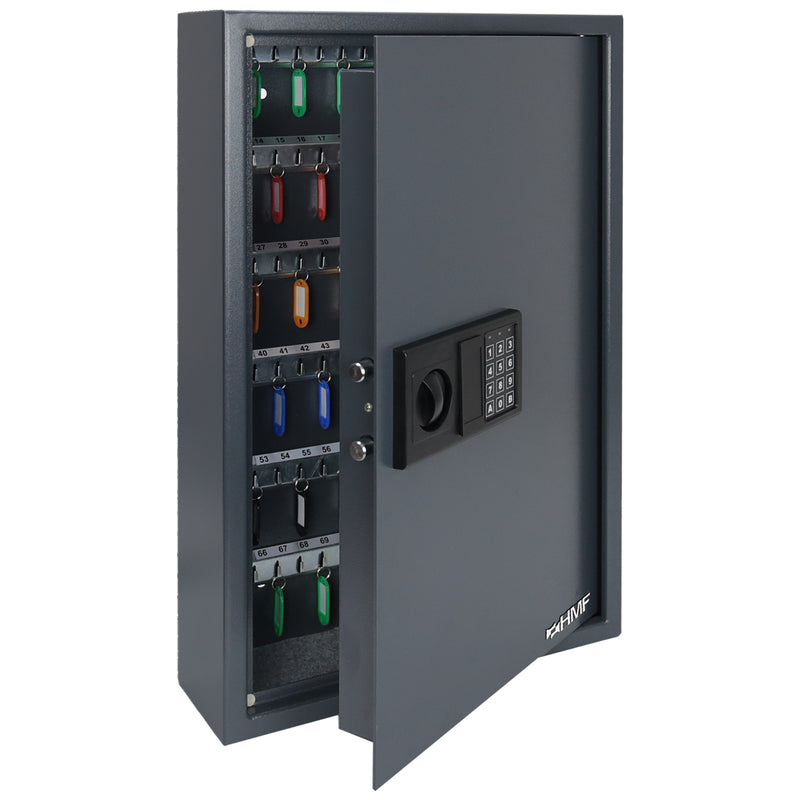 HMF 2133-11 Schlüsseltresor mit Elektronikschloss, 132 Haken, 66,5x43x13 cm, Anthrazit