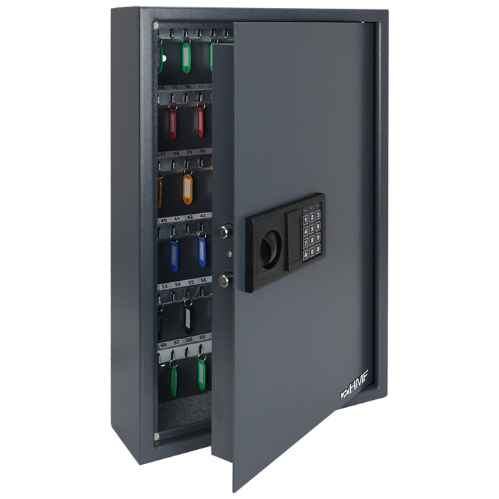 HMF 2133-11 Schlüsseltresor mit Elektronikschloss, 132 Haken, 66,5x43x13 cm, Anthrazit