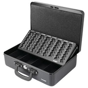 Geldkassette mit 2 Tragegriffen von HMF mit 36 cm Breite in Schwarz