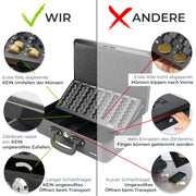 Geldkassette mit 2 Tragegriffen von HMF mit 36 cm Breite in Schwarz