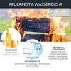 Feuerfeste und wasserdichte Dokumentenbox mit Zahlenschloss von HMF im DIN A4 in Schwarz