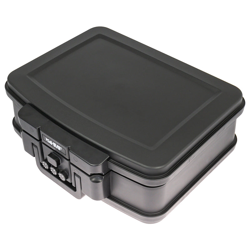 Feuerfeste Wasserdichte Dokumentenbox HMF 250437 DIN A4 Schwarz