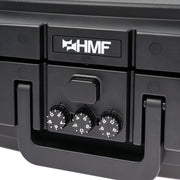 Feuerfeste Wasserdichte Dokumentenbox HMF 250437 DIN A4 Schwarz Schloss