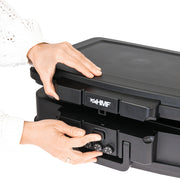 Feuerfeste Wasserdichte Dokumentenbox HMF 250437 DIN A4 Schwarz kompakt und robust