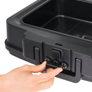 Feuerfeste Wasserdichte Dokumentenbox HMF 250437 DIN A4 Schwarz abschließbar