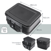 Feuerfeste und wasserdichte Dokumentenbox von HMF in DIN A5 in Schwarz