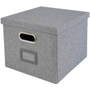 Aufbewahrungsbox für Hängeregister passend für Kallax im DIN A4 Format in Grau