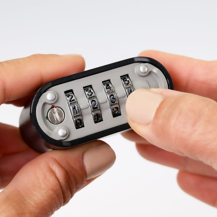 HMF Zahlenschloss Vorhängeschloss mit 4-stelligem Zahlencode in Silber