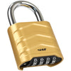 HMF 3508-23, Zahlenschloss Vorhängeschloss, robustes Schloss mit 4-stelligem Zahlencode aus Aluminiumlegierung