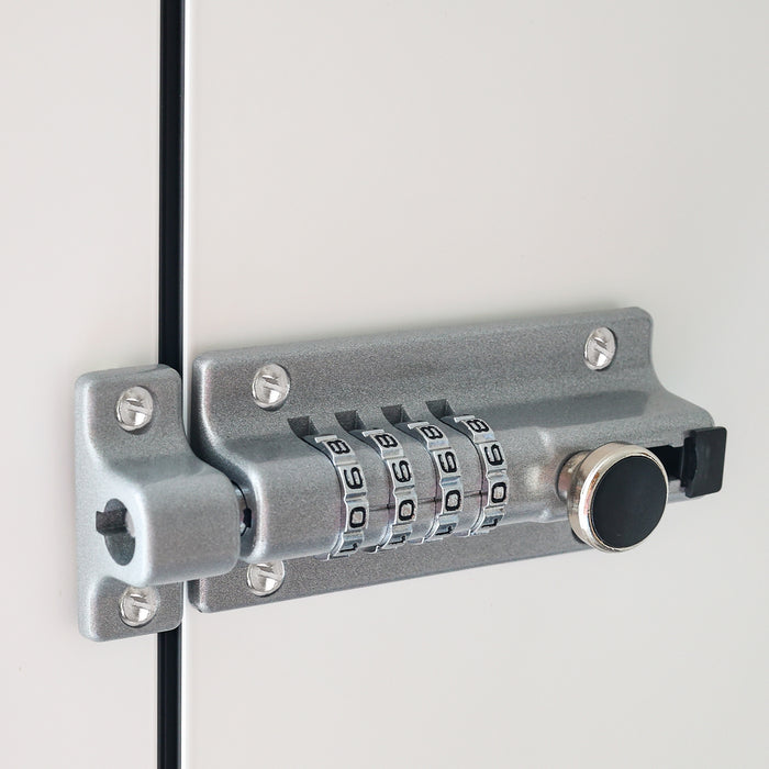 Riegelschloss mit 4-stelligem Zahlencode 12,2 x 4 x 4,8 cm in Schwarz