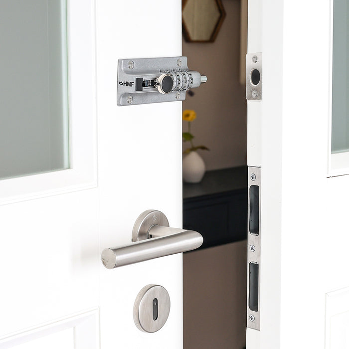 Riegelschloss mit 4-stelligem Zahlencode 12,2 x 4 x 4,8 cm in Silber