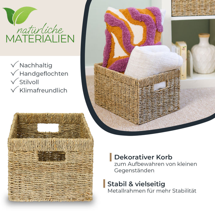 Aufbewahrungskorb aus Seegras für Billy Regale, HMF, 35 x 25 x 20 cm