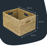 Aufbewahrungskorb aus Seegras für Billy Regale, HMF, 35 x 25 x 20 cm