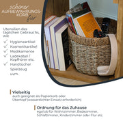 Aufbewahrungskorb geflochten aus Seegras im 2er Set Durchmesser 25 + 30 cm