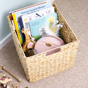 Aufbewahrungskorb geflochten aus Wasserhyazinthe Seegras 2er Set passend für Kallax HMF 37240-S2 32 x 34.5 x 32 cm Kinderzimmer