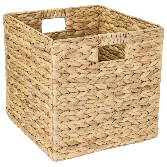 Aufbewahrungskorb Korb geflochten aus Wasserhyazinthe Seegras passend für Kallax HMF 37240 32 x 34.5 x 32 cm