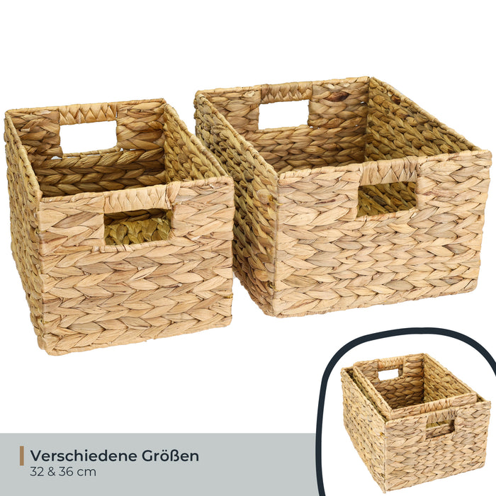 Aufbewahrungskorb, Korb geflochten aus Wasserhyazinthe Seegras, HMF 372410