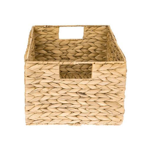 Aufbewahrungskorb faltbarer Korb geflochten aus Wasserhyazinthe Seegras HMF 37241 Größe L 36 x 28 x 20 cm platzsparend