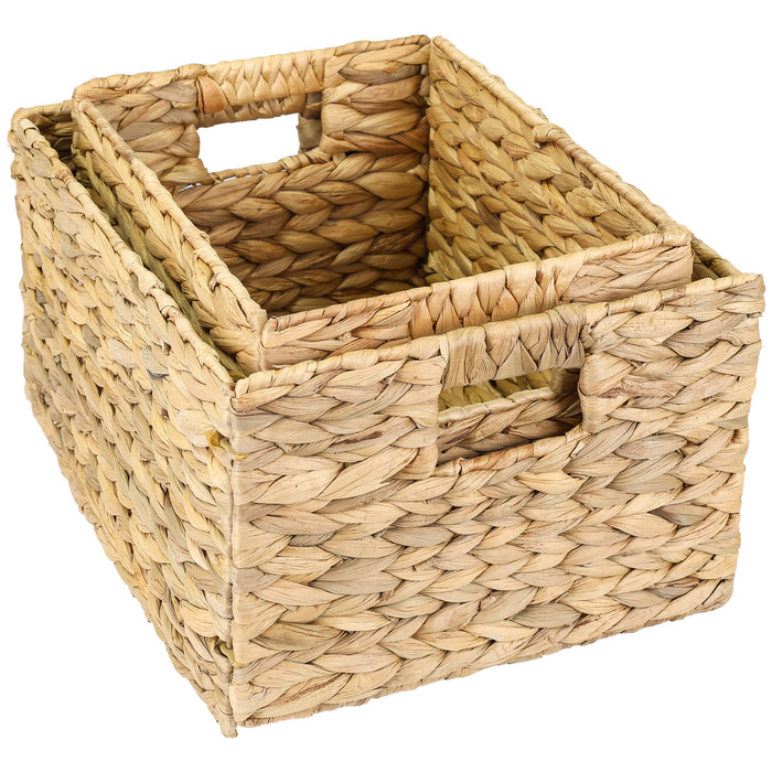 Aufbewahrungskorb, Korb geflochten aus Wasserhyazinthe Seegras, HMF 372410