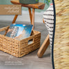 Aufbewahrungskorb geflochten aus Wasserhyazinthe Seegras 2er Set passend für Kallax HMF 37243-S2 30 x 34 x 15 cm