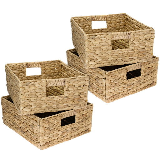 Flechtkorb HMF 37243-S4 4er Set für Kallax 30x34x15 cm